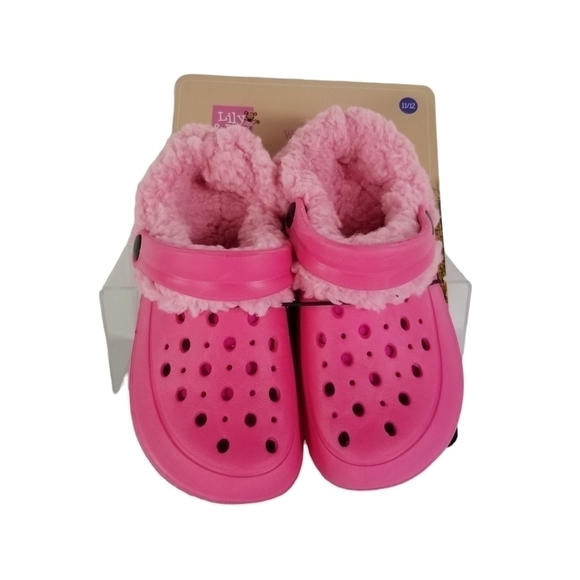 LILY & Dan Pink Warm Lined Rubber Clogs with Removable Liner- NWT - Picture 1 of 9